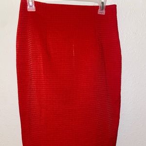 Red Pencil Skirt